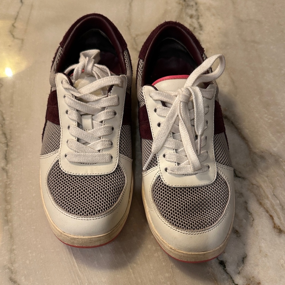 Tory Burch Hank Court Sneaker New Cream / Plum size 8.5